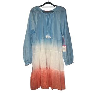 Simply Southern Dress XL blue peach ombré